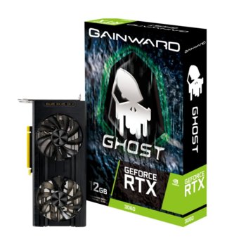 Видео карта Nvidia GF RTX 3060, 12GB, Gainward Ghost, PCI-E 4.0, GDDR6, 192bit, DisplayPort, HDMI | JAR Computers Gainward NE63060019K9-190AU