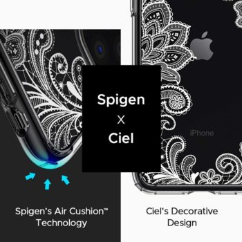 Калъф за Apple iPhone 11 Pro, хибриден, Spigen Ciel White Mandala, удароустойчив, луксозен, прозрачен image