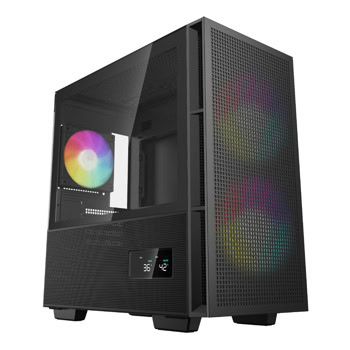 Кутия DeepCool CH360 DIGITAL, microATX/Mini-ITX, 1x USB 3.0, 1x USB Type-C, 2x 140mm ARGB вентилатора, с прозорец, черна, без захранване | JAR Computers DeepCool CH360 DIGITAL R-CH360-BKAPE3D-G-1