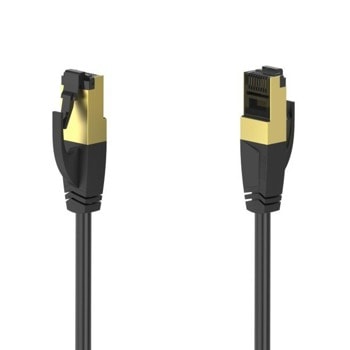 Пач кабел Hama 200693, S/FTP, Cat.8, 3m, черен | JAR Computers HAMA-200693