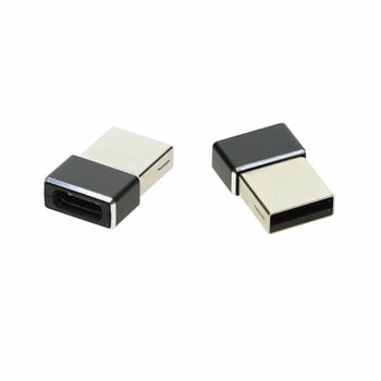 Преходник 4smarts 4S468754 Passive Adapter, от USB А(м) към USB C(ж), 2 броя, черен | JAR Computers 4smarts 4S468754