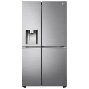 Хладилник с фризер LG GSJV90PZAF, клас F, 635 л. общ обем, свободностоящ, 437 kWh/годишно, Total No Frost, Door Cooling+, UVnano, FRESHBalancer, LG ThinQ, инокс image