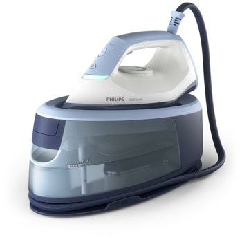 Парогенератор Philips PSG3000/20, 120 г/мин непрекъсната пара, 350 г/мин парен удар, 1400 мл. резервоар, 2400W, синя | JAR Computers Philips PSG3000/20
