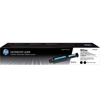 Тонер касета за HP Neverstop Laser 1000/1200, Black/Черен, HP 103AD, оригинален, 2x2500 брой копия | JAR Computers HP 103AD Dual Pack Black Original Toner Reload Kit