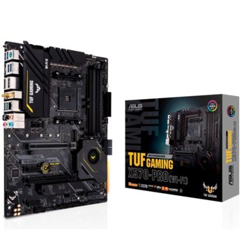 Дънна платка Asus TUF GAMING X570-PRO (WI-FI), X570, AM4, DDR4, PCI-E 4.0 (DP/HDMI)(CFX), 8x SATA 6Gb/s, 2x M.2, 1x USB 3.2 Gen 2 Type-C, Wi-Fi, Bluetooth, ATX | JAR Computers Asus TUF-GAMING-X570-PRO-WI-FI