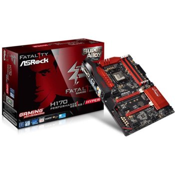 Дънна платка AsRock Fatal1ty H170 Performance/Hyper, H170, LGA1151, DDR4, PCI-E (HDMI&DVI)(CFX), 6x SATA 6Gb/s, 1x Ultra M.2 Socket, 8x USB 3.0, ATX | JAR Computers AsRock Fatal1ty H170 Performance/Hyper