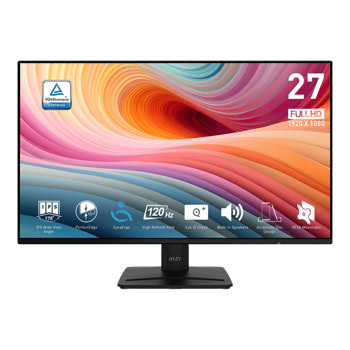 Монитор MSI PRO MP271A E2 (9S6-3PD0CT-001), 27" (68.58 cm) IPS панел, 120Hz, Full HD, 1ms, 300 cd/m2, DisplayPort, HDMI, VGA | JAR Computers MSI PRO MP271A E2 9S6-3PD0CT-001