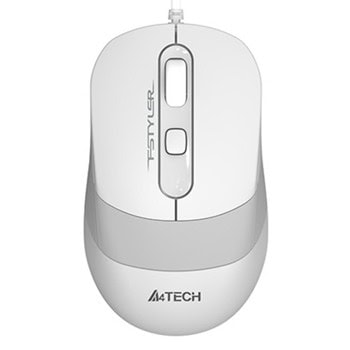 Мишка A4tech FM10 White, оптична (1600 dpi), 4 бутона, USB, бяла | JAR Computers A4 FM10 USB WHITE