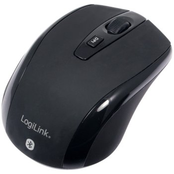 Мишка LogiLink ID0078, оптична, безжична, 1600 dpi, Bluetooth, черна image