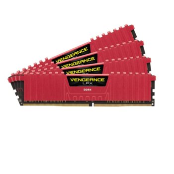 16GB 4x 4GB DDR4 2800MHz Corsair Vengeance LPX Red