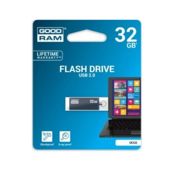 Памет 32GB USB Flash Drive, Goodram UCU2, USB 2.0, черна | JAR Computers GOODRAM UCU2 32GB Graphite