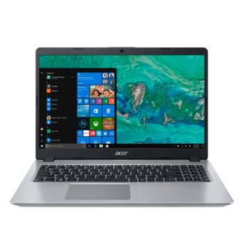 Лаптоп Acer Aspire 5 NC-A515-52G-57W3 (NX.H5PEX.004)(сребрист), четириядрен Whiskey Lake Intel Core i5-8265U 1.60/3.90 GHz, 15.6"(39.62 cm) Full HD IPS дисплей & GF MX150 2GB (HDMI), 8GB DDR4, 1TB HDD, 1x USB-C, Linux, 1.9kg | JAR Computers Acer Aspire 5 NC-A515-52G-57W3 NX.H5PEX.004