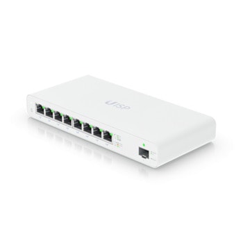Суич Ubiquiti UISP-S, 1000 Mbps, 9 порта, 8x 10/100/1000 Mbps RJ45 PoE, 1x SFP | JAR Computers Ubiquiti UISP-S