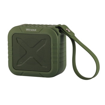 Тонколона Wesdar K25 Army, 1.0, 5W, Bluetooth, SDCard слот, AUX, зелена, силиконова дръжка | JAR Computers Wesdar K25 ARMY