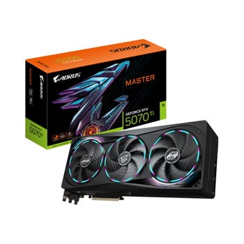 Видео карта Nvidia GF RTX 5070 Ti, 16GB, Gigabyte Aorus Master, PCI-E 5.0, GDDR7, 256-bit, DisplayPort, HDMI | JAR Computers Gigabyte GV-N507TAORUS M-16GD