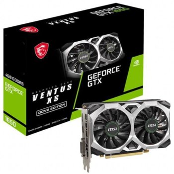 Видео карта Nvidia GF GTX 1650, 4GB, MSI D6 VENTUS XS OCV2, PCI-E 3.0, GDDR6, 128bit, DisplayPort, HDMI, DVI | JAR Computers MSI GTX1650 D6 VENTUS XS OCV2
