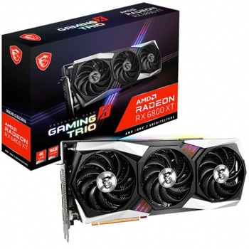 Видео карта AMD Radeon RX 6800 XT, 16GB, MSI GAMING X TRIO, GDDR6, 256-bit, DP, HDMI | JAR Computers MSI RX-6800-XT-GAMING-X-TRIO-16G 2Y