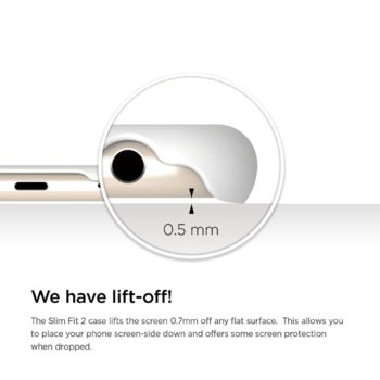 Elago S6P Slim Fit 2 Case + HD Clear Film white