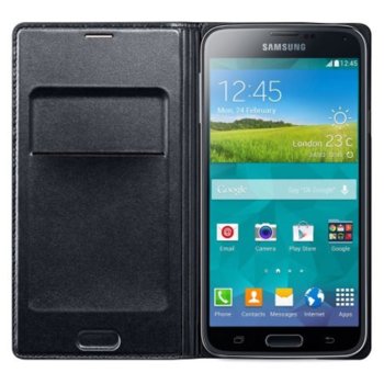 Samsung Flip Wallet Cover for Galaxy S5 Black