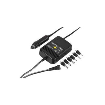 Захранващ адаптер за кола HAMA DC/DC, 2000 mA-max. 14V DC, 8 конектора, стабилизиран | JAR Computers HAMA DC/DC 2000 mA-max. 14V DC
