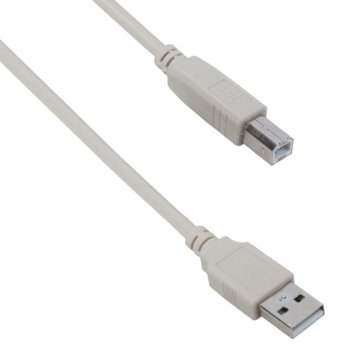Кабел DeTech, USB A(м) към USB B(м), 1.5m, бял | JAR Computers DeTech USB A(м) към USB B(м) 1.5m df18054