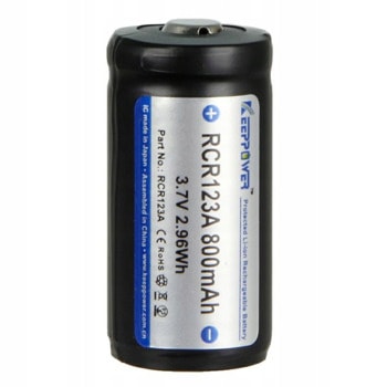 Акумулаторна батерия KeepPower 16340 PCM, 16340, 3.7V, 800mAh, Li-Ion, 1 брой image