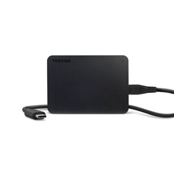 Твърд диск 2TB Toshiba Canvio Basics USB-C (черен), външен, 2.5" (6.35 см), USB 3.2 Gen 1 | JAR Computers Toshiba Canvio Basics 2TB Black USB-C HDTB420EKCAA
