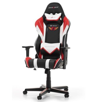 Геймърски стол DXRacer Racing OH/RZ208/NR/SKT, черен/червен/бял | JAR Computers DXRacer RACING OH/RZ208/NR/SKT