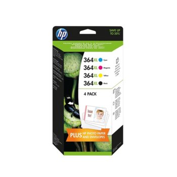 HP 364XL CMYK Ink Cartridge Combo Content Pack