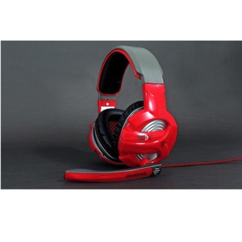 Слушалки Gamdias HEBE GHS2300, гейминг, микрофон, червени/черни, USB | JAR Computers Gamdias HEBE GHS2300 Gaming Headphones