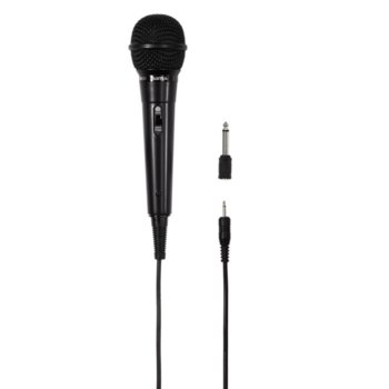 Микрофон Hama DM 20 46020, ръчен-динамичен, 2.5м кабел, черен | JAR Computers Hama DM 20 Dynamic Microphone 46020