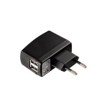 Зарядно у-во HAMA, 220V -> USB Charger (2xUSB)