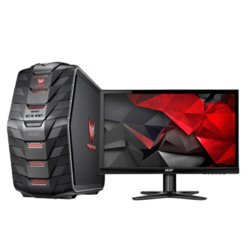 Настолен компютър Acer Predator G6-710 (DT.B1DEX.017)в пакет с Монитор 23" G7 G237HL, четири-ядрен Skylake Intel Core i5-6600K 3.5/3.9 GHz, GeForce GTX 970 4GB, 8GB DDR4 RAM, 2TB HDD 7200 rpm, 6x USB 3.0, клавиатура и мишка, Windows 10 | JAR Computers Acer Predator G6-710 DT.B1DEX.017 + UM.VG7EE.A09