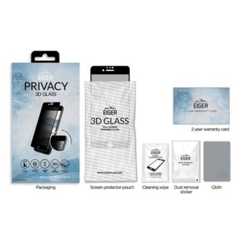 Eiger Privacy 3D Tempered Glass iPhone 8,7,6S,6