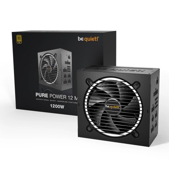 Захранване be quiet! Pure Power 12 M, 1200W, Active PFC, 80+ Gold, 120mm вентилатор | JAR Computers Захранване be quiet! Pure Power 12 M 1200W