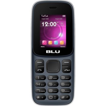 GSM BLU Z5 (тъмносин), поддържа 2 sim карти, 1.8" (4.50 cm) TFT display, 32MB RAM, 32MB Flash памет (+microSD слот), VGA camera, 70g | JAR Computers BLU Z5 DS Dark Blue