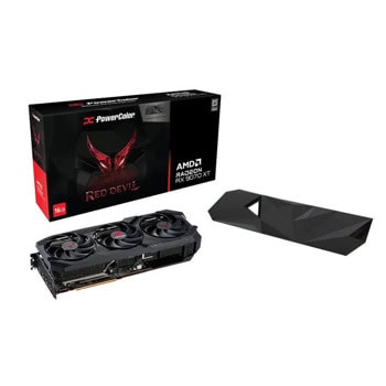 Видео карта AMD Radeon RX 9070 XT, 16GB, PowerColor Red Devil Backplate Special Edition, OC, PCI-E 5.0, GDDR6, 256-bit, DisplayPort, HDMI | JAR Computers PowerColor RX9070XT 16G-E/OC/BP