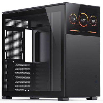 Кутия Jonsbo D41 STD SCREEN Black, ATX/Micro ATX/Mini ITX/Mini DTX, 1x USB 3.0, 1x USB-C, с прозорец, преден екран, без захранване, черна | JAR Computers Jonsbo D41 STD SCREEN Black