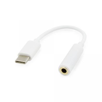 Преходник SBOX AD.TYPEC-3.5MM, от USB Type C(м) към Jack 3.5mm(ж), бял | JAR Computers SBOX AD.TYPEC-3.5MM