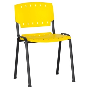 Посетителски стол Carmen Prizma, до 100кг, метал/полипропилен, прахово боядисан, жълт image