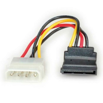 Захранващ кабел Roline 11.03.1061, от Molex 4-pin(м) към SATA 15-pin(м), 0.1m | JAR Computers Roline 11.03.1061