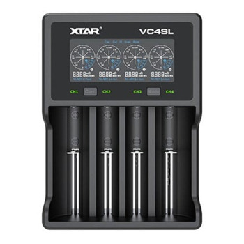 Зарядно устройство Xtar VC4SL, за 4бр. Li-ion/Ni-Mh/Ni-Cd батерии според описанието, възможност за ръчна настройка на тока на зареждане -0,25A / 0,5A / 1A / 2A / 3A | JAR Computers Xtar VC4SL BTS39337