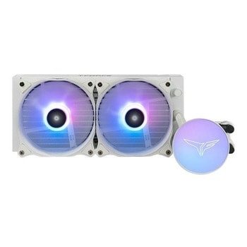 Водно охлаждане за процесор Team Group T-Force SIREN GD240E White, съвместимост със сокети Intel LGA 1200/1150/1151/1155/1156/1366/2011/2011-3/2066/LGA1700(GD240E) & AMDA M4/FM2+/FM2/FM1/AM3+/AM3/AM2+/AM2 | JAR Computers Team Group SIREN GD240E White SIRENGD240/GD240E