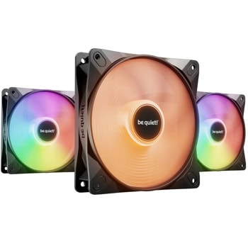 Вентилатор 120mm, be quiet! LIGHT WINGS LX, 4-pin, 1800rpm, ARGB подсветка, 3 броя | JAR Computers be quiet! LIGHT WINGS LX 120mm 3-pack BL124