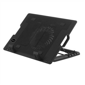 Охлаждаща подложка за лаптоп SBOX CP-12, за лаптопи до 17.3" (43.94 cm), 130mm вентилатор, 1200rpm, 2x USB, черна image