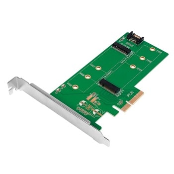 Контролер LogiLink PC0083, от PCI-E 3.0 x4 към 2x M.2 (NVMe) SSD, 42mm, 60mm и 80mm image