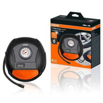 Авто компресор Osram TYREinflate 200, 12V/120W, 5.5 бара, черен | JAR Computers Osram TYREinflate 200 OTI200