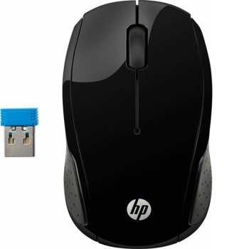 Мишка HP 220, оптична (1600 dpi), безжична, USB, черна image