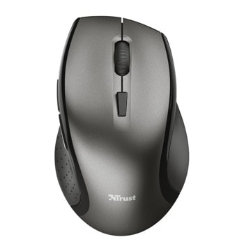Мишка Trust Kuza, оптична (1600 dpi), безжична, USB, сива | JAR Computers TRUST Kuza Wireless Ergonomic Mouse 24114
