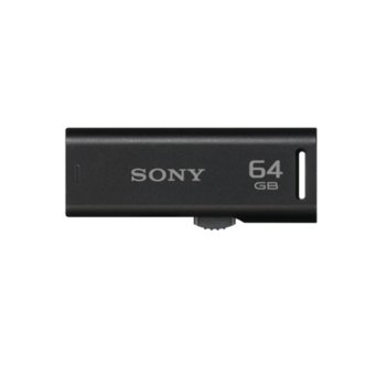 Памет 64GB USB Flash Drive, Sony USM64GR Ultra Mini, USB 2.0, черна | JAR Computers 64GB USB Flash, Sony Ultra Mini, черен, USB 2.0
